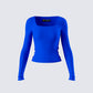 Brynee Blue Long Sleeve Top product front