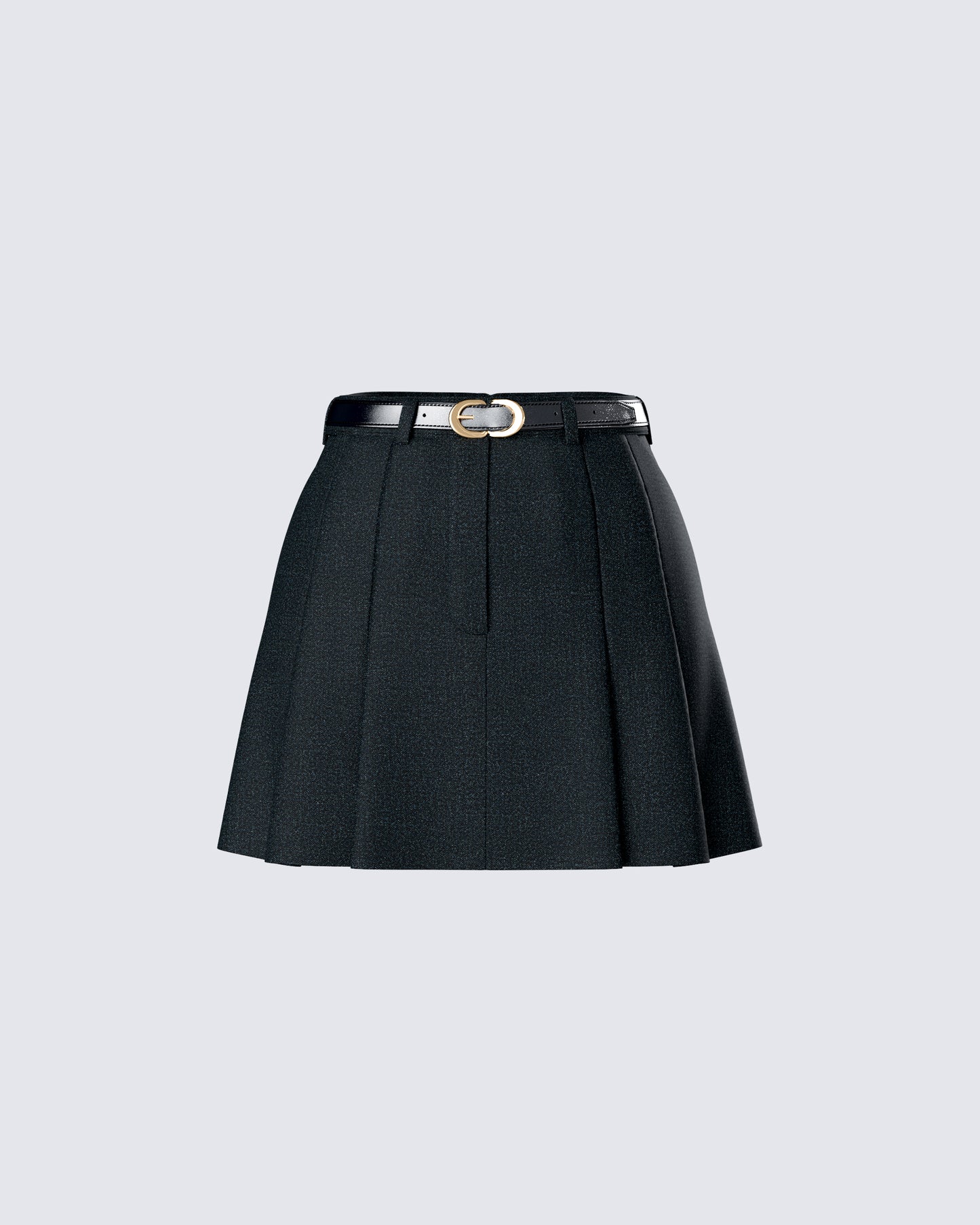 Perla Black Pleated Mini Skirt product front