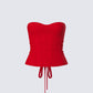 Tayah Red Mesh Corset Top product front