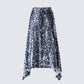 Wyn Metallic Silver Sequin Maxi Skirt product front