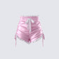 Adara Pink Ruched Mini Short product front
