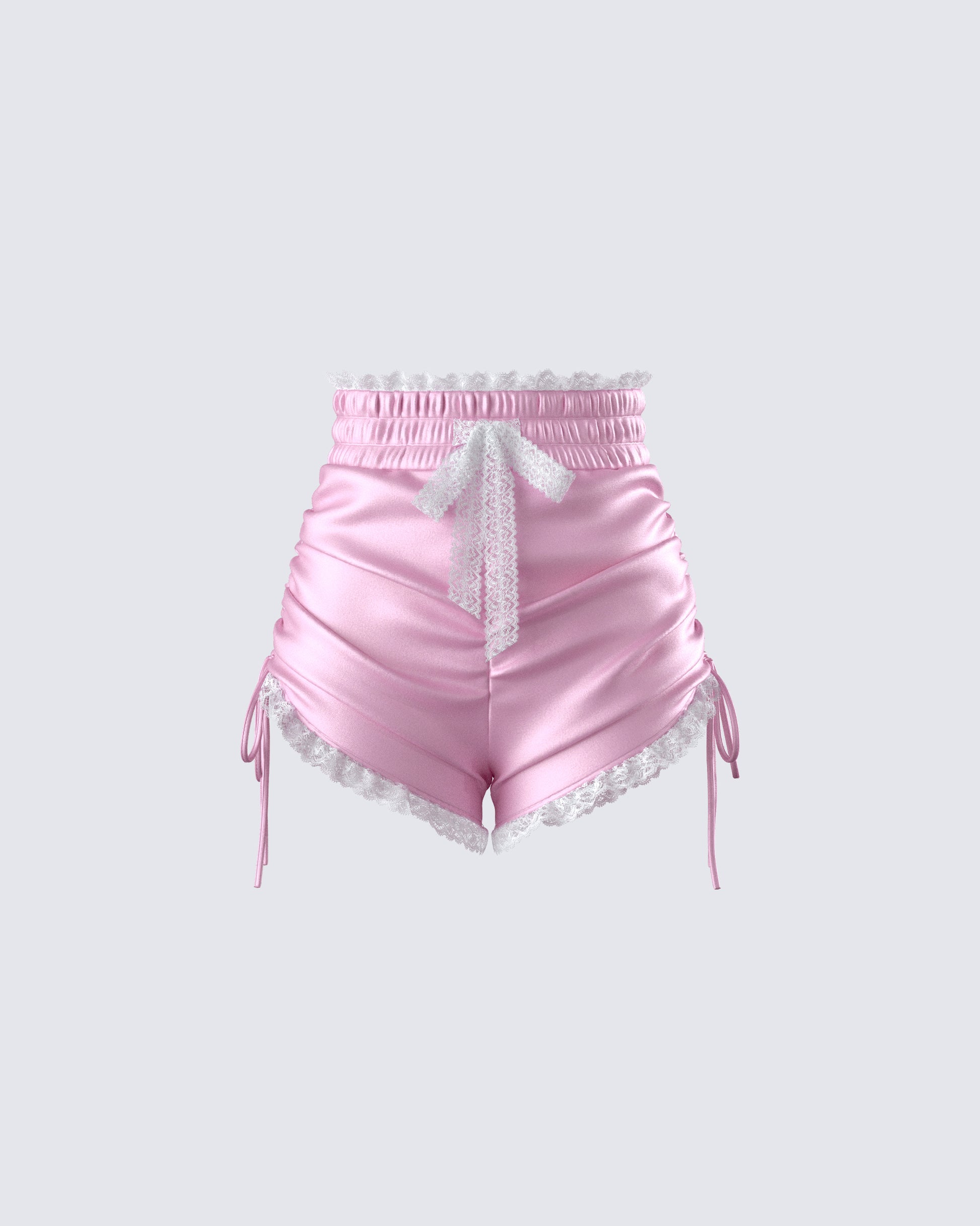 Adara Pink Ruched Mini Short product front