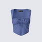 Ziva Grey Pinstripe Top product front