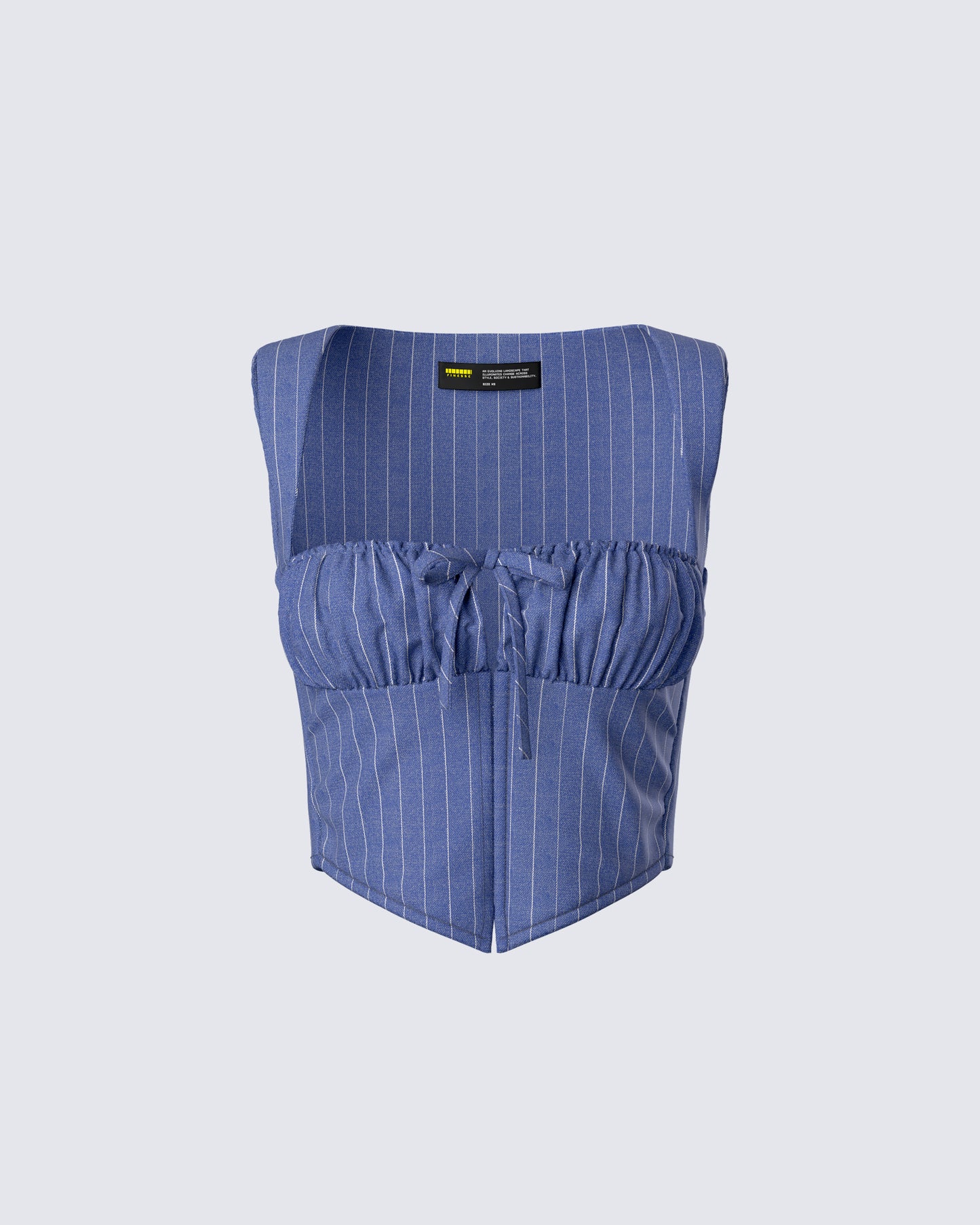 Ziva Grey Pinstripe Top product front