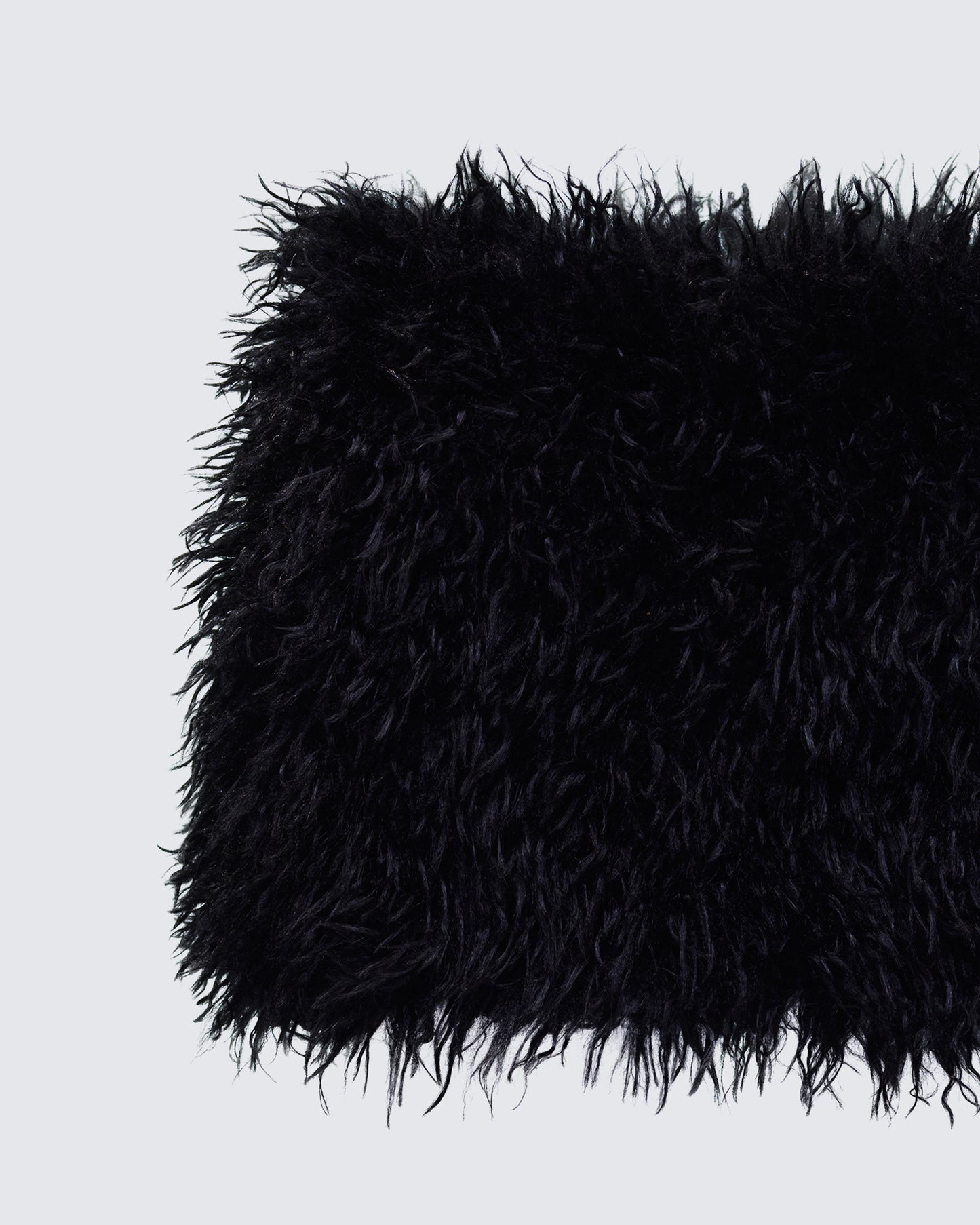 Fara Black Faux Fur Micro Mini Skirt