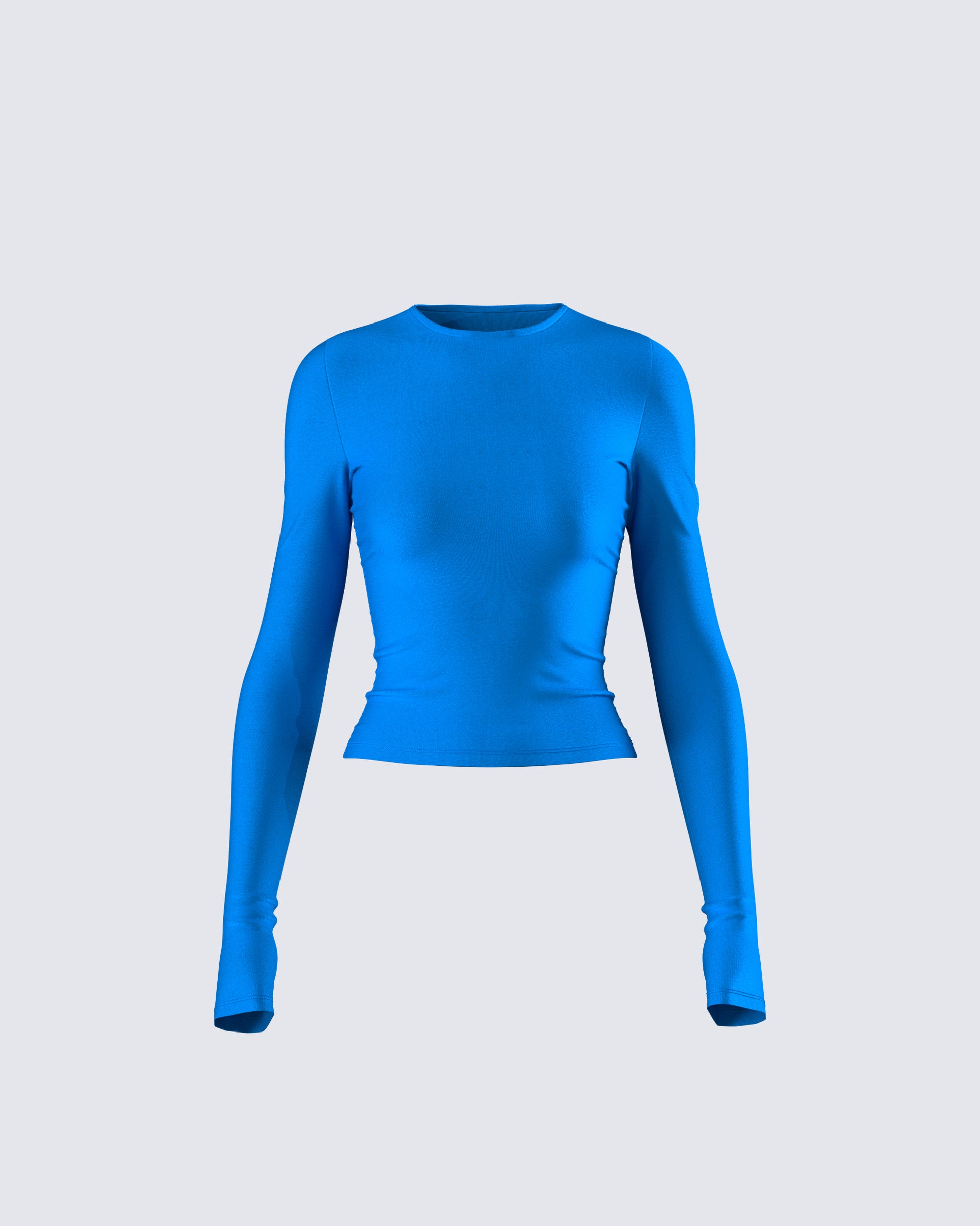 Vivi Blue Jersey Long Sleeve Top product front