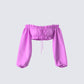 Fabiana Lilac Off Shoulder Crop Top product front