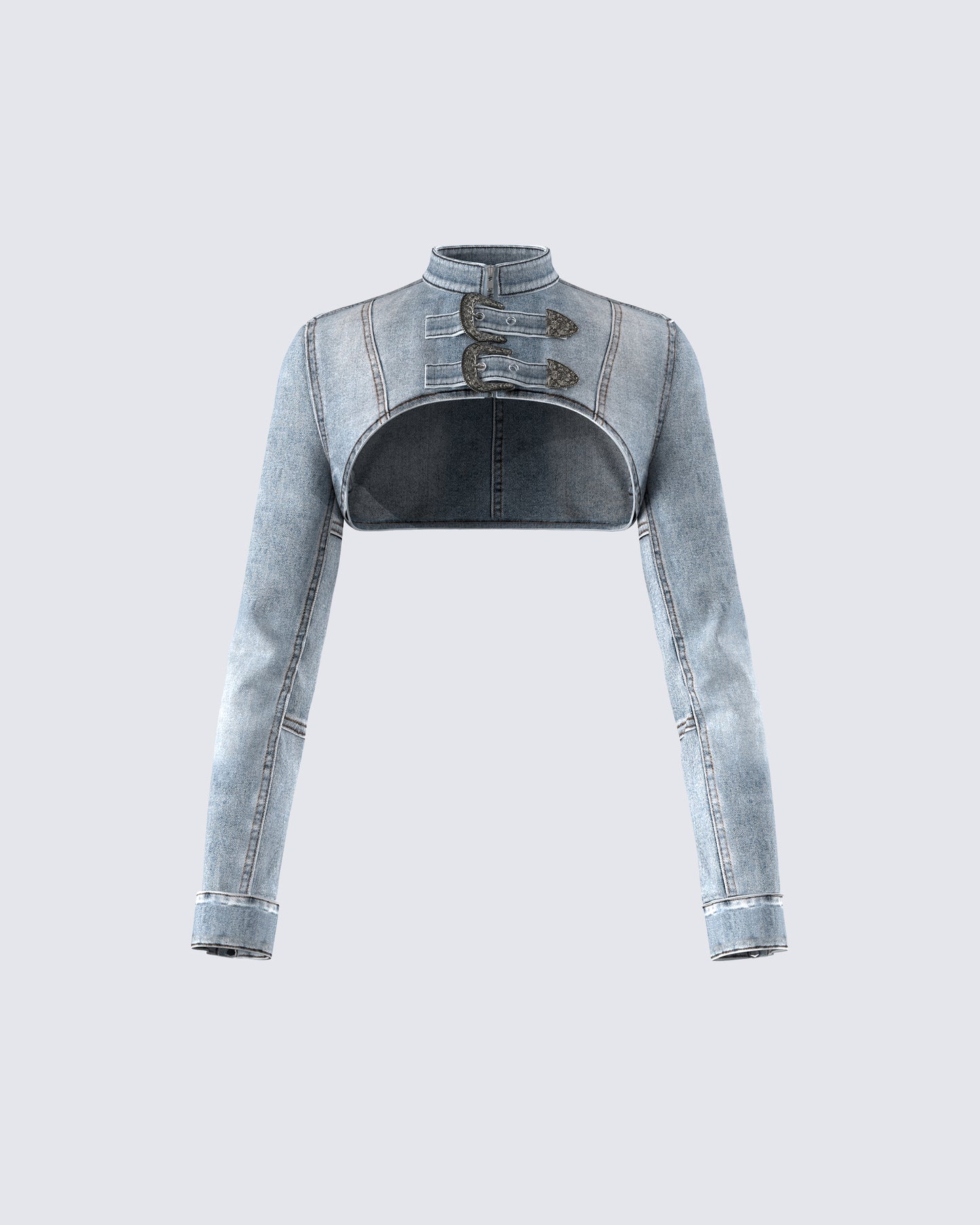 Eirene Cropped Denim Jacket product front