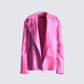 Ayse Pink Faux Leather Jacket product front