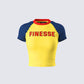 Amber Yellow Jersey Graphic Top product front