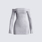 Abeni Grey Sweater Mini Dress 3d product front