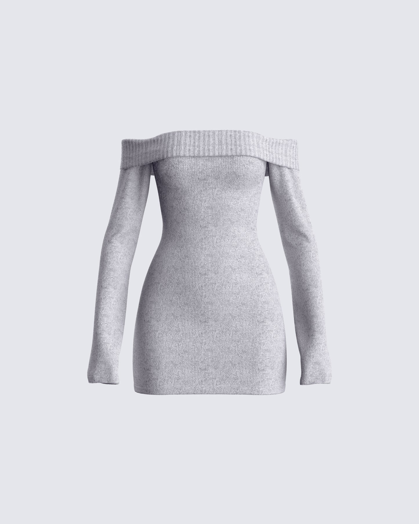Abeni Grey Sweater Mini Dress 3d product front