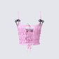 Halsey Pink Lace Tie Front Top product front