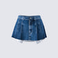Robyn Pleated Denim Mini Skirt product front