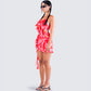 Aviva Red Floral Print Mini Dress