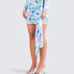 Cyra Psychedelic Print Drape Skirt