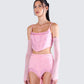 Delisa Pink Rhinestone Corset Top