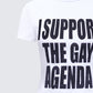 Drea White Slogan Classic Tee
