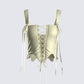 Adriana Green Lace Up Corset Top 3d product front