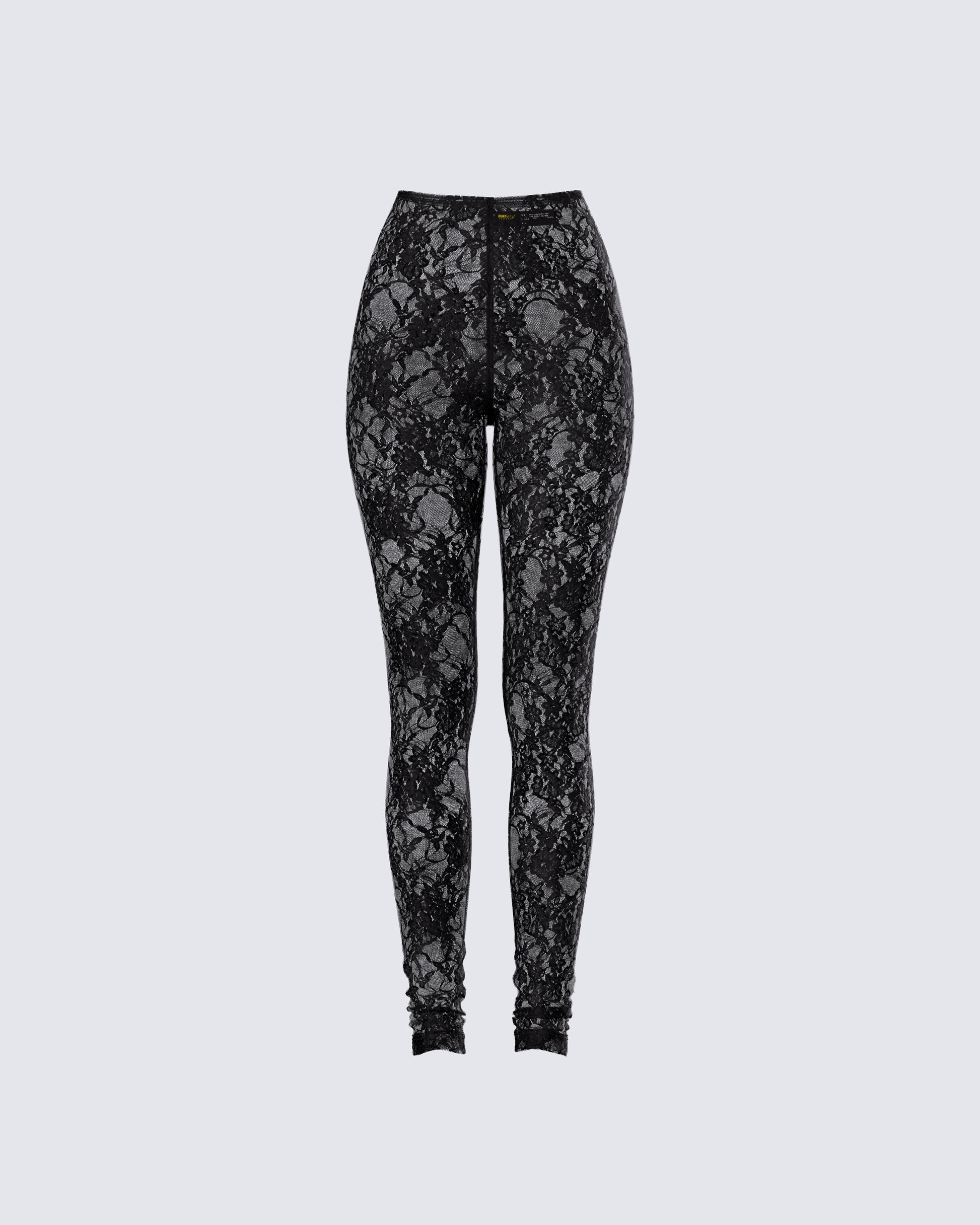 Miriam Black Lace Fitted Legging product front