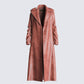 Lu Brown Vegan Leather Coat product front
