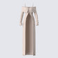 Myka Beige Rib Long Cardigan product front