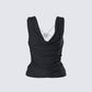 Mavi Black Chain Trim Cowl Top product front