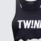 Maxine Black Graphic Cut Off Tank