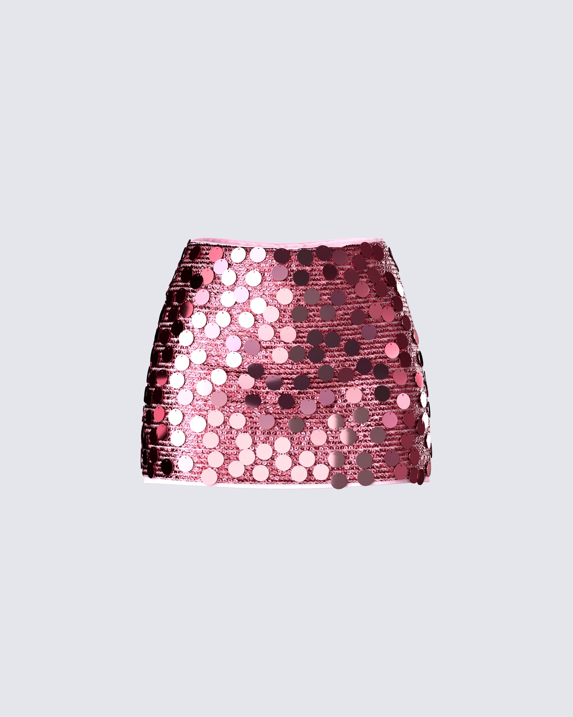Philo Pink Sequin Mini Skirt 3d product front