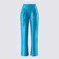 Maz Turquoise Vegan Leather Pant product front