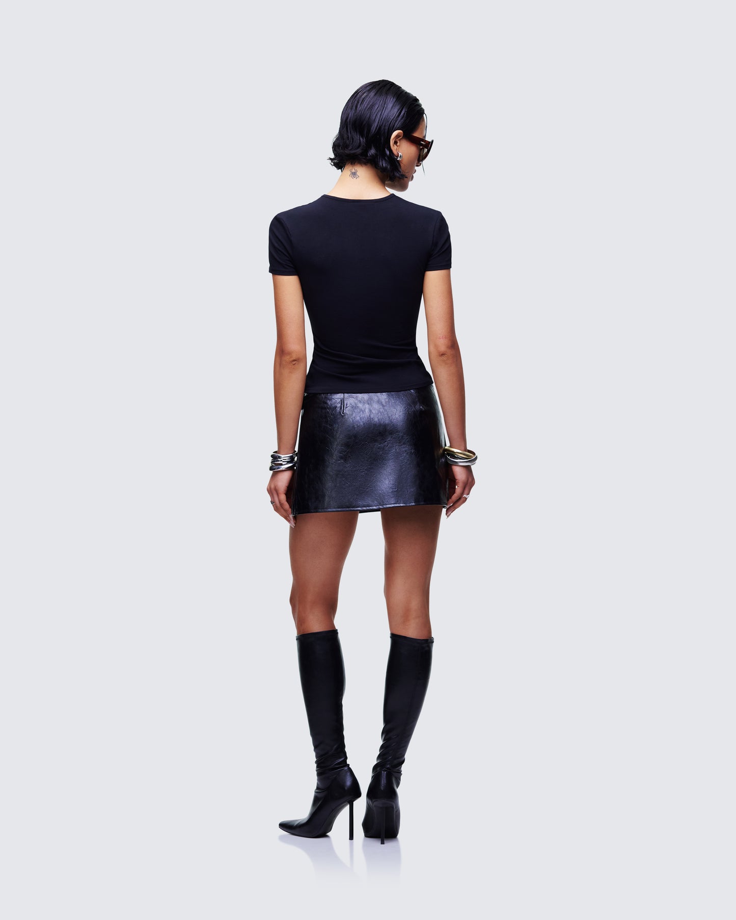 Drea Black Leather Set  