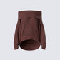 Nyx Brown Off Shoulder Sweater Top product front