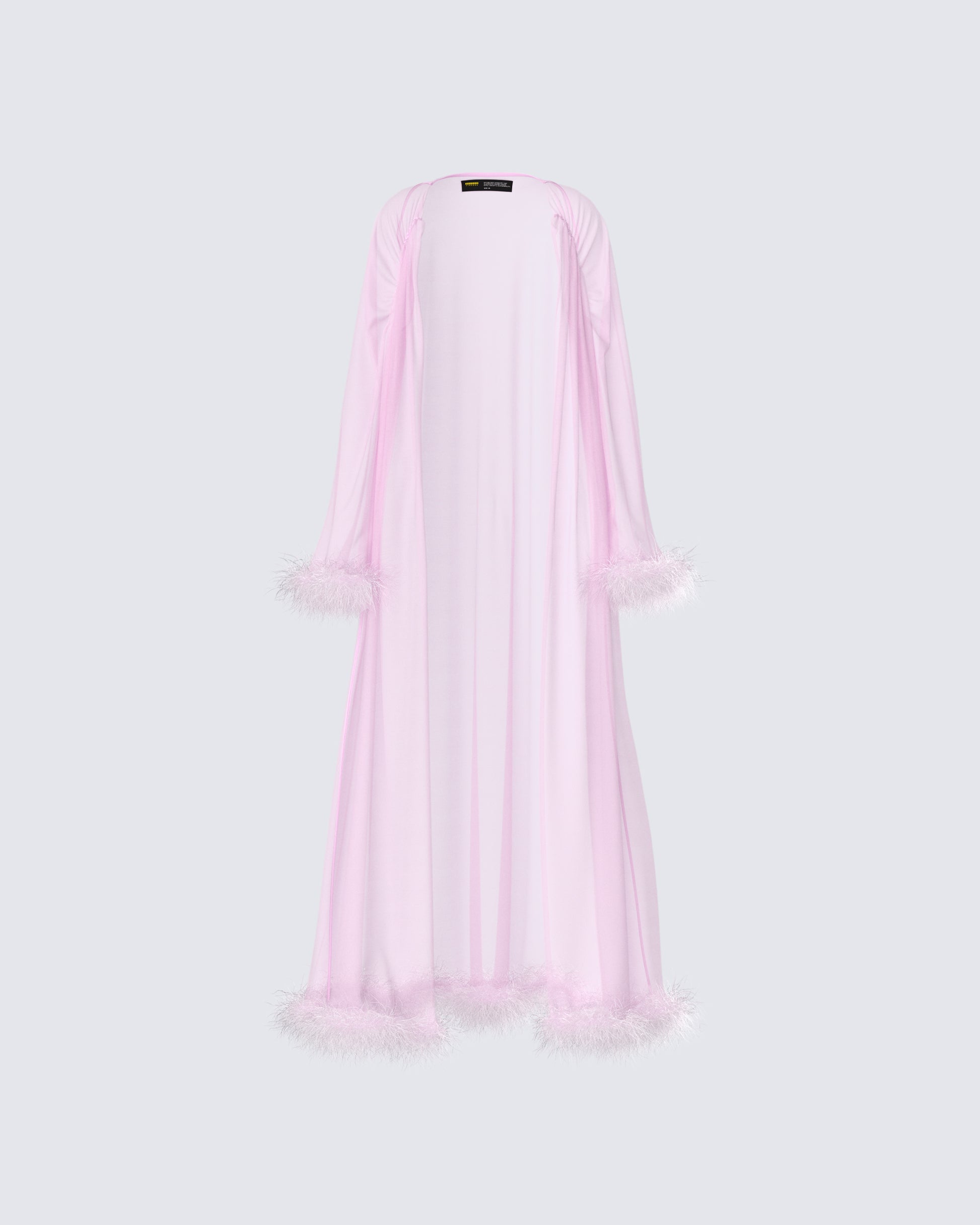 Maris Pink Feather Trim Robe product front