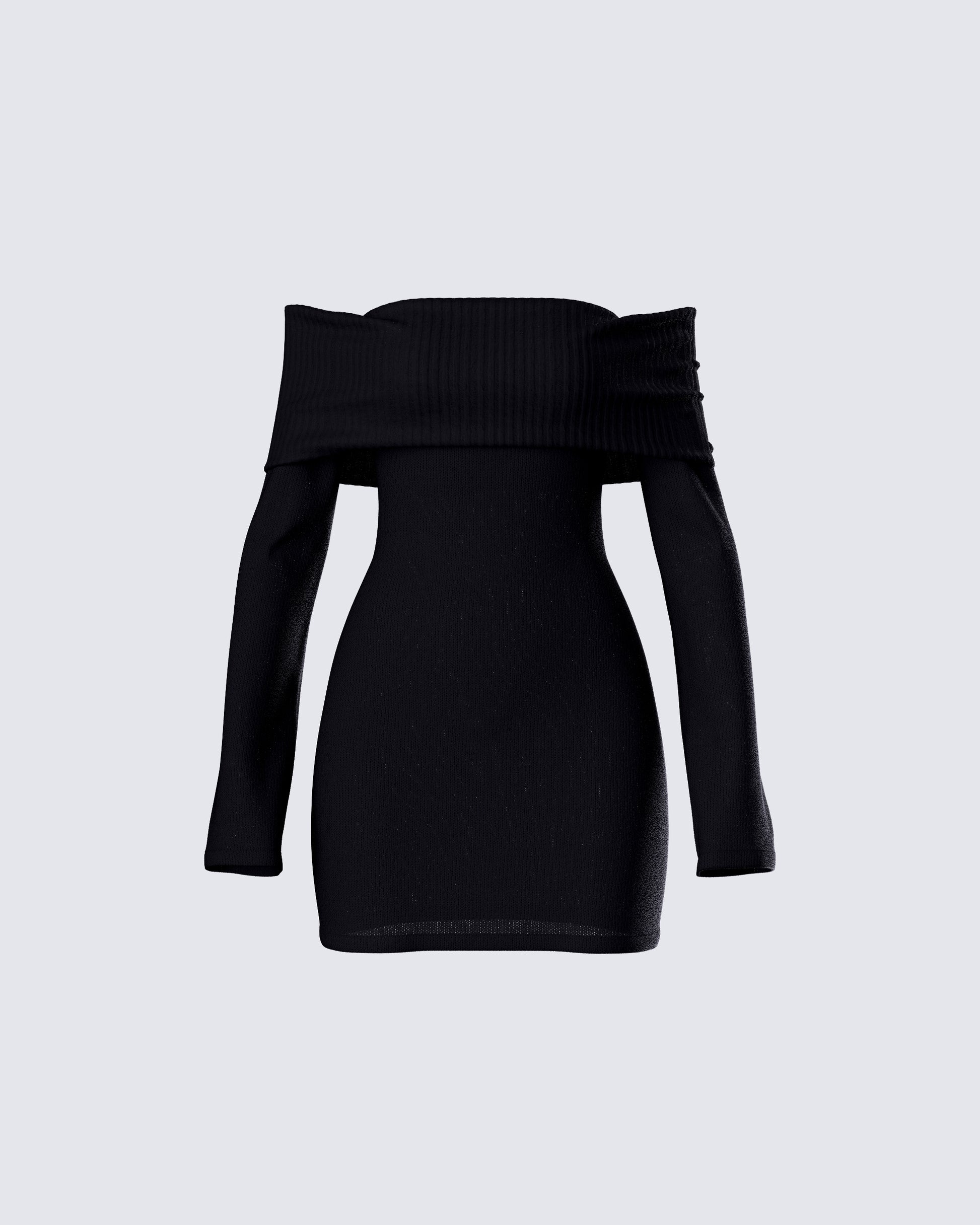 Abeni Black Sweater Mini Dress product front