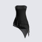 Narelle Black Mesh Ruffle Top