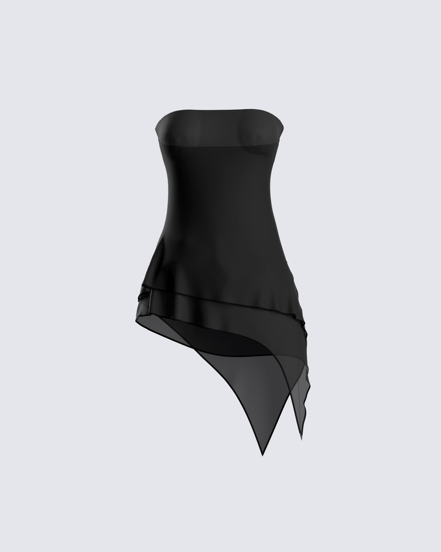 Narelle Black Mesh Ruffle Top