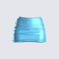 River Blue Satin Mini Skirt 3d product front