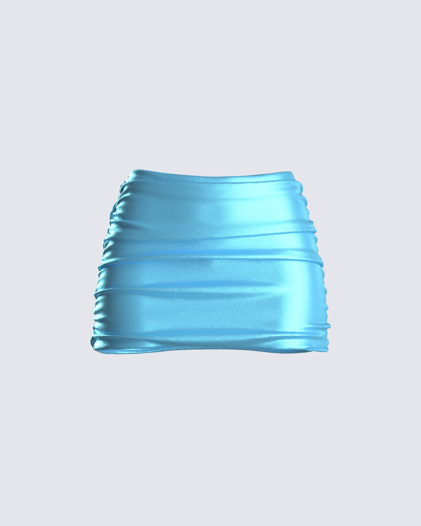 River Blue Satin Mini Skirt 3d product front
