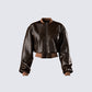 Leigh Brown Washed Leather Jacket product front