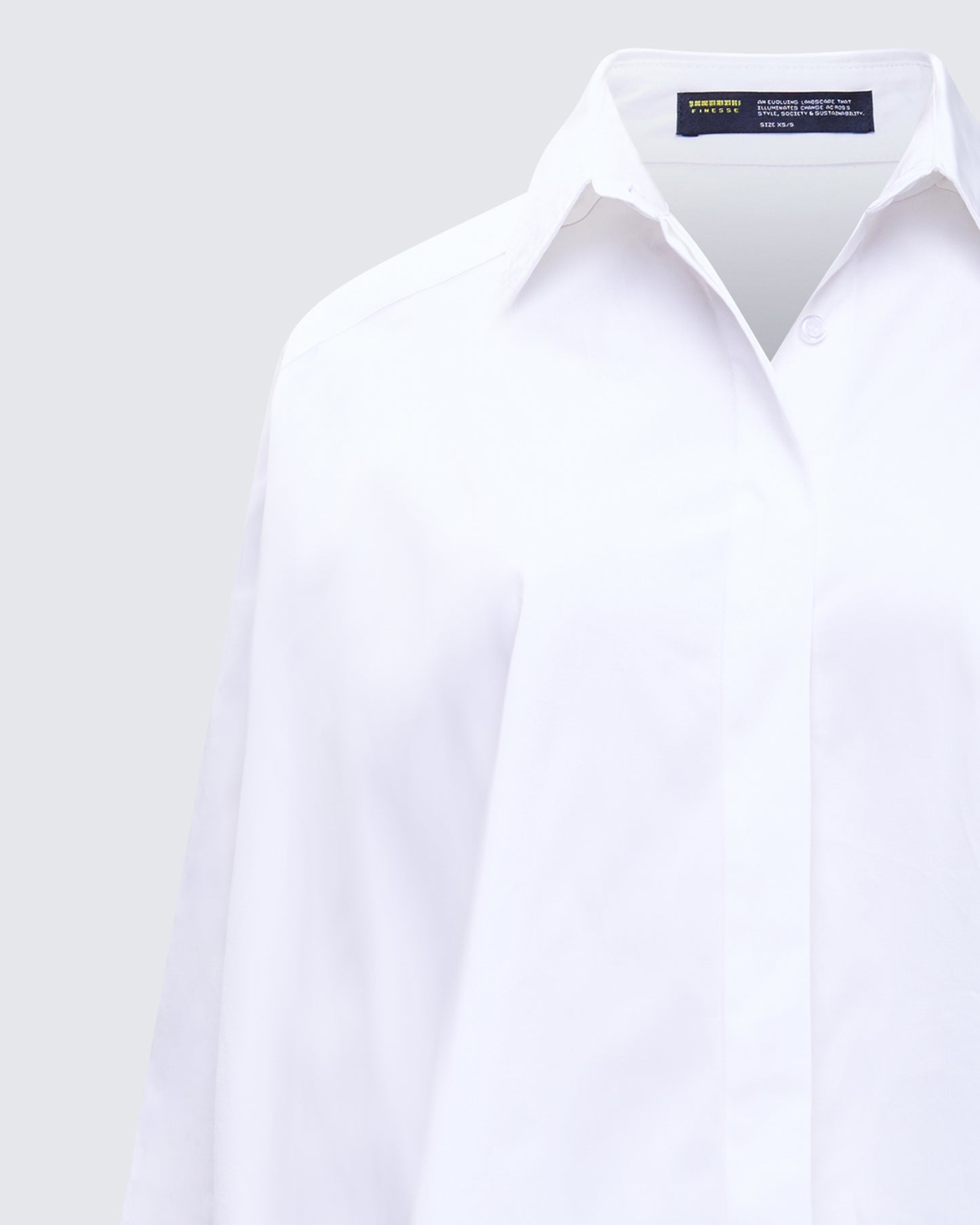 Hesper White Box Cut Shirt