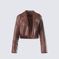 Donny Brown Vegan Leather Jacket product front