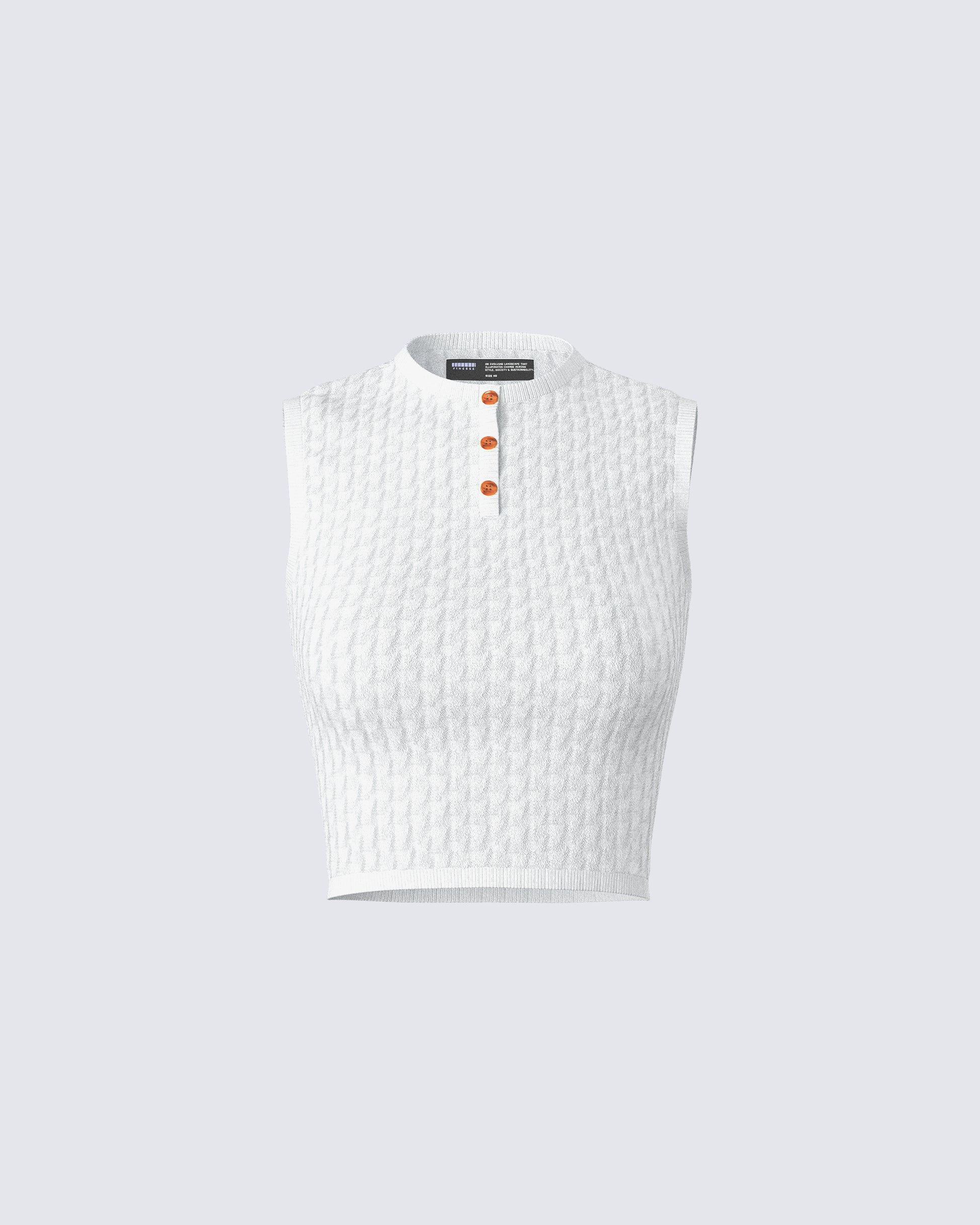 Heidi Ivory Sweater Pattern Top 3d product front