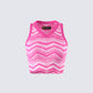 Irie Pink Zig Zag Knit Top product front