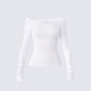 Leslie White Off Shoulder Top product front