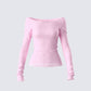 Leslie Pink Off Shoulder Top product front