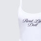 Atara White Slogan Cami Top