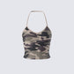 Laura Green Camo Print Halter Top product front
