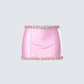 Nori Pink Floral Micro Mini Skirt 3d product front