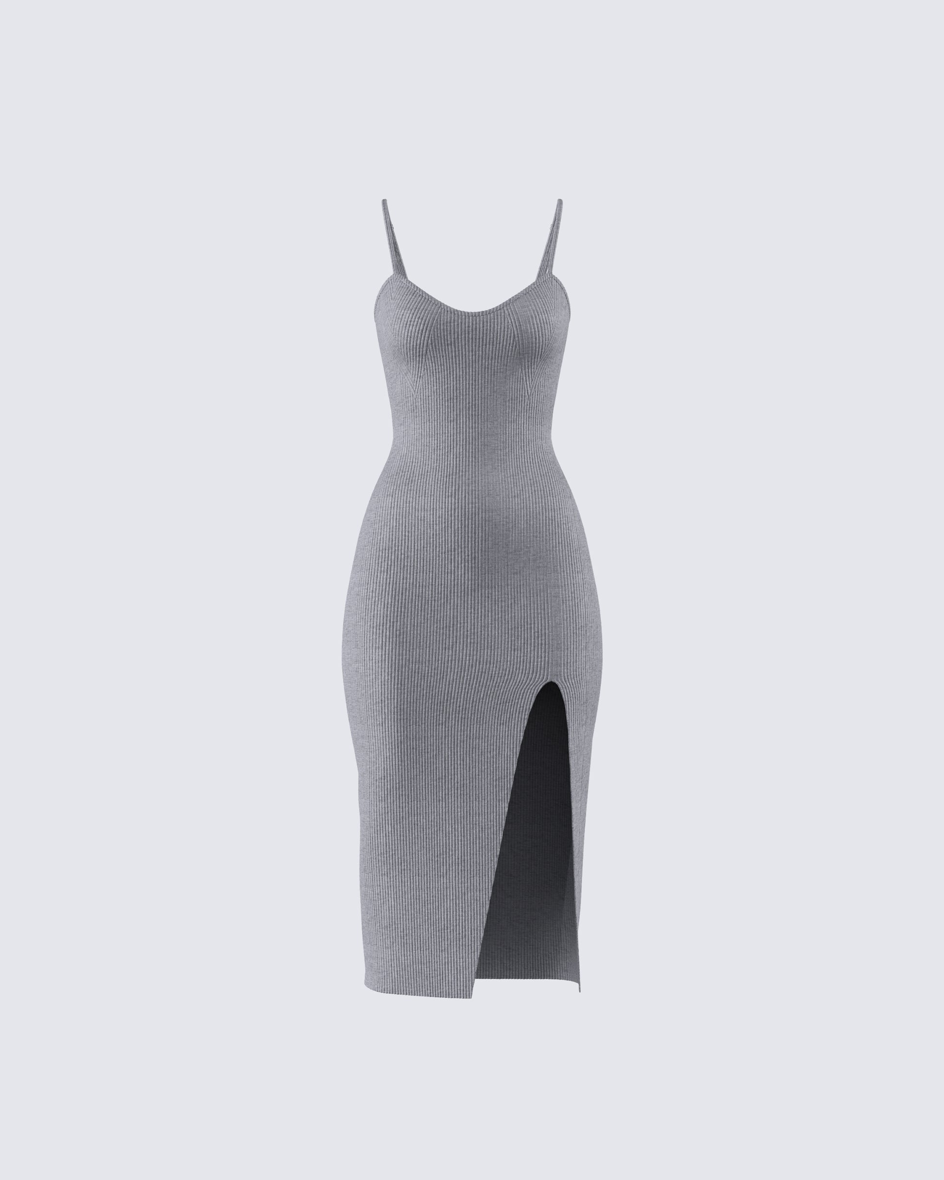 Ilana Grey Rib Sweater Dress product front