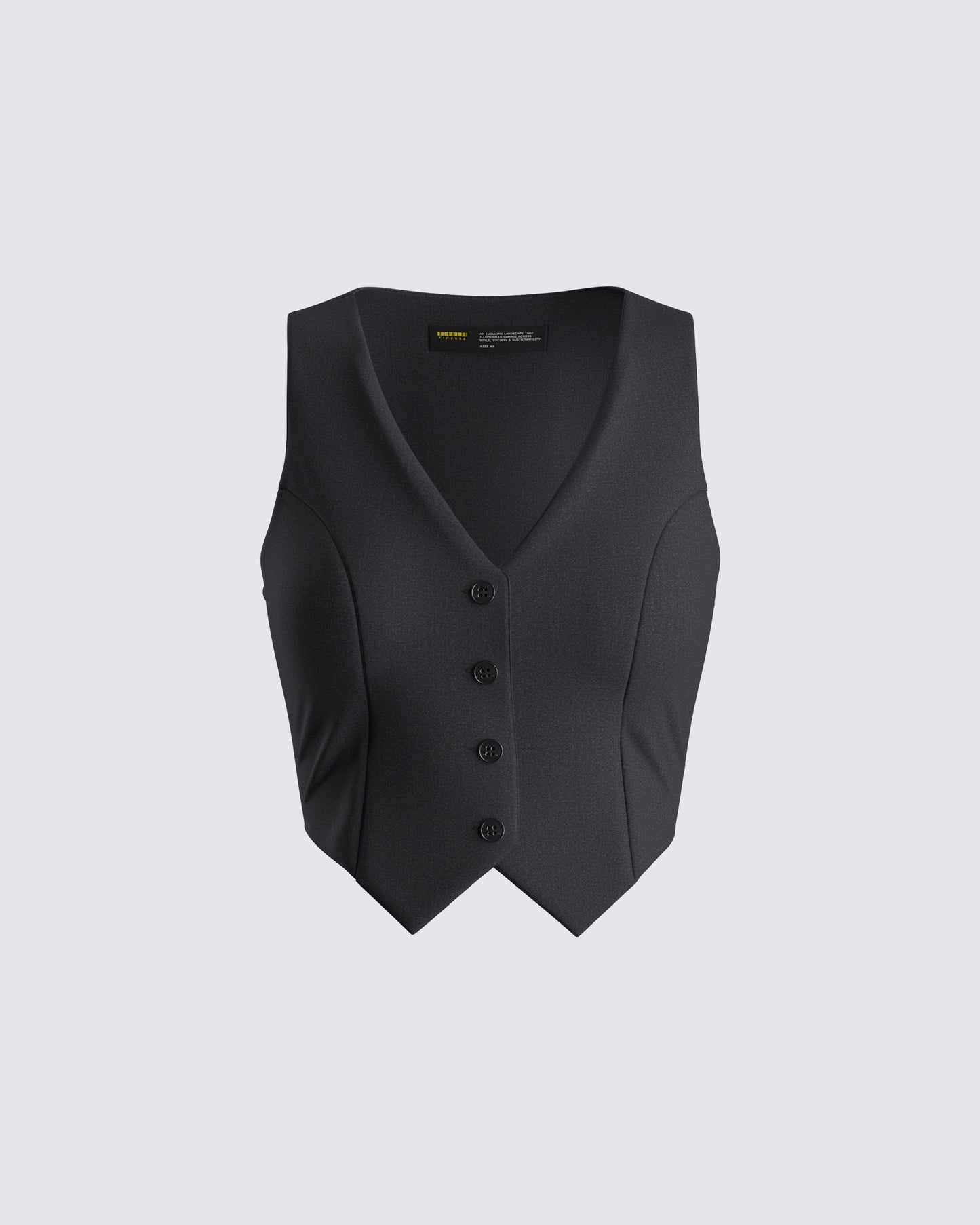 Deb Black Suiting Crop Vest Top product front